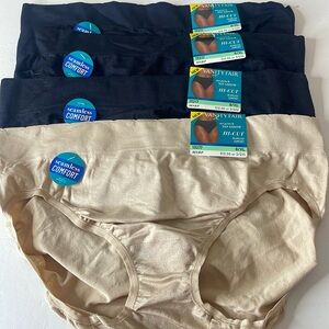 Vanity Fair No Pinch No Show Seamless Comfort Panties 4 Pairs Size XL / 8